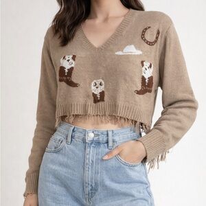 No Comment Women’s western style sweater size large